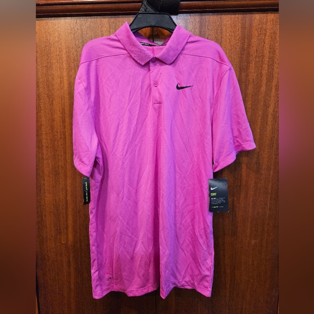 Nike Golf Dri-Fit Polo Shirt Men's Size MEDIUM Pink